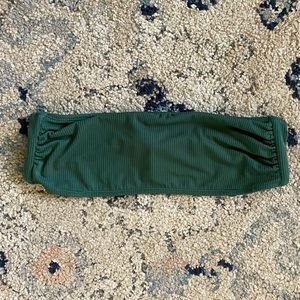 Green bandeau bikini top